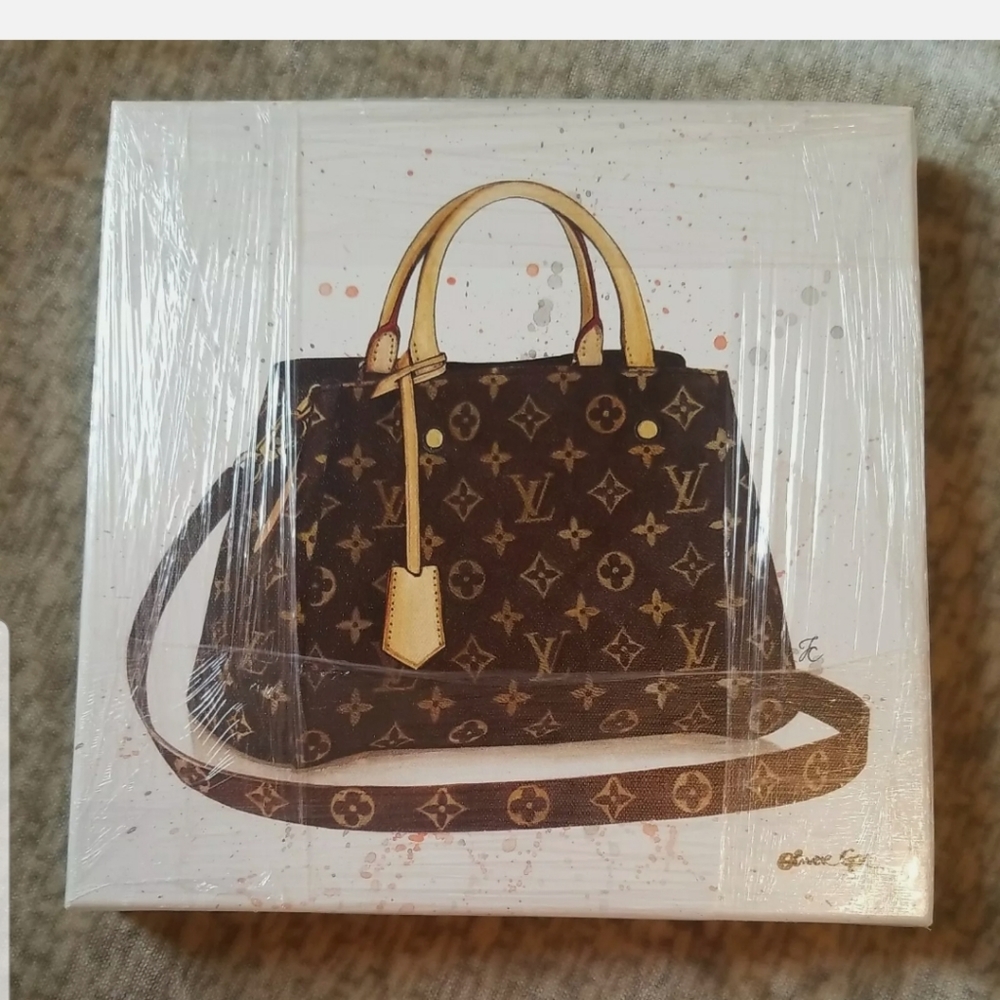 Oliver Gal Fashion Glam Louis Vuitton Bag Wall Art - Picture 2 of 11